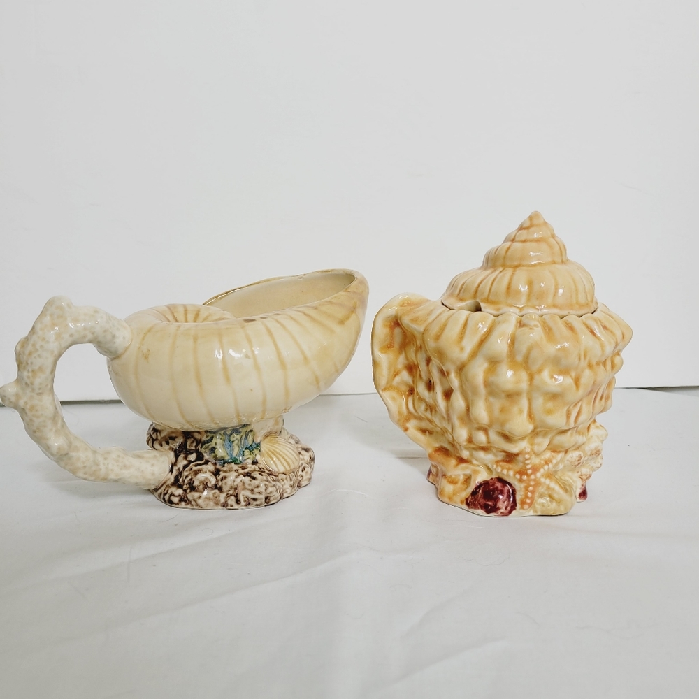 Sea shell Creamer Sugar Dish Set